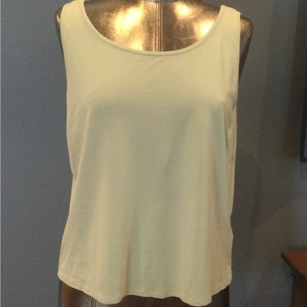 Eileen Fisher Green Silk Tank Top